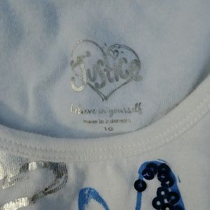 Brand new no tags Justice shirt size 10